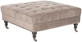 Mushroom Taupe Clark Cocktail Ottoman From The Safavieh Mercer Collection. - £220.90 GBP