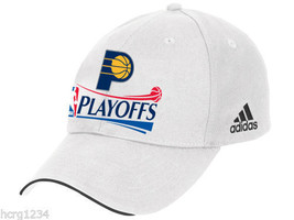 Indiana Pacers Adidas White Adjustable 2012 Playoffs NBA Basketball Cap Hat L/XL - £13.44 GBP