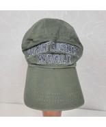 Vintage Walt Disney World Baseball Hat Cap Olive Green Mens Embroidered ... - £13.95 GBP