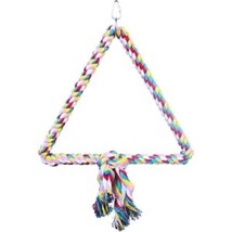 AE Cage Company Happy Beaks Triangle Cotton Rope Swing for Birds Foot Ex... - £23.49 GBP