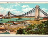 West Jersey Bridge New York City NYC NY UNP WB Postcard i21 - $5.89
