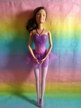 2015 Mattel Barbie Fairytale Ballerina Plastic Doll Purple Tutu - as is - £3.84 GBP
