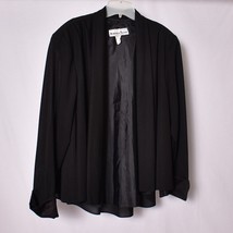 Another Thyme Women s Black Chiffon Overlay Made in the USA Jacket Size 14  - £12.02 GBP