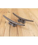 2 Cleat Boat Hooks Handles Pull Cast Iron Ship Dock Nautical Ties Rustic... - $23.23 CAD