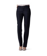 Womens Lee Mid Rise Regular Fit Straight Leg Shaping Twill Black Pants N... - $56.75