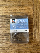 Uncle Josh Keel Sinker With Stainless Steel Bead Chain 3/4 Ounce-SHIP SA... - £70.41 GBP