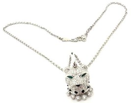Panthere de Cartier Panther 18k Gold Diamond Emerald Onyx Pendant Neckla... - £39,875.90 GBP