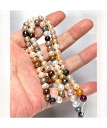 Resplendent 6-7mm Superb Multicolor Cultured Oval Round Pearl 16&quot; Strand... - £52.82 GBP