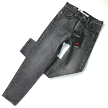 NWT Levi&#39;s Wedgie in Better Weatherhead Black Gray High Rise Tapered Jeans 25 - £41.32 GBP