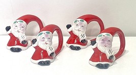 Santa Claus Napkin Rings (Lot of 4) Ron Gordon Vintage Holiday Christmas Decor  - £27.39 GBP