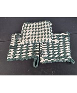 Balsam &amp; Fir Trading Co Pot Holder Trivets Set of 3 Green/White - $9.85