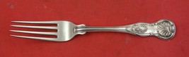 Kings by Bailey &amp; Kitchen fancy back Coin Silver Dinner Fork 7 3/4&quot; - £101.95 GBP