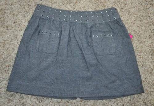 Womens Mini Skirt Jr Girls Candies Britney Studded Gray Ponte $48 NEW-size 9
