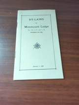 vintage freemason by laws of the Monmouth Lodge Maine 1965 - $5.94