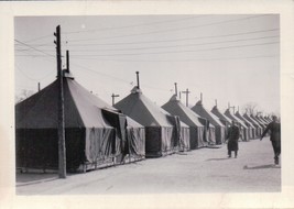 Vintage Army Tent’s Lined Up Overseas WWII  1940’s - $9.56 CAD