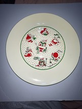 George Briard Santa Serving Tray Platter Toys; Wrapping: Scissors Tangle... - £27.56 GBP