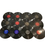 12 Vintage 78 RPM Records Lot Various Artists Damage for Art Crafts Deco... - $18.80