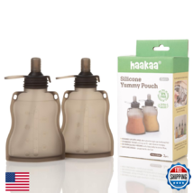 Haakaa Silicone Yummy Pouch 4.5oz Reusable Snack Pouch Babies Toddlers K... - $41.96