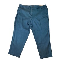 New Worthington Womens Size 20W Print Pants Slim Fit Cayman Blue Texture... - $17.81