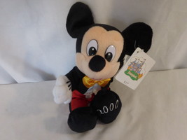 Disney PARK COSTUME MICKEY Mouse 9&quot; With Tags Plush Bean Bag Excellent 2000 - £10.30 GBP