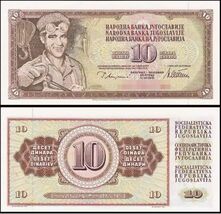 1968 Yugoslavia 10 Dinara BANKNOTE CURRENCY UNC - €3,04 EUR
