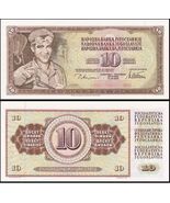 1968 Yugoslavia 10 Dinara BANKNOTE CURRENCY UNC - $4.93 CAD