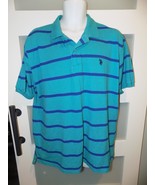 U.S. Polo Assn. SS Polo Blue Striped Shirt Size XL Men&#39;s - $17.80