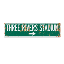 Retro Three Rivers Stadium Pittsburgh Road Sign - £22.68 GBP