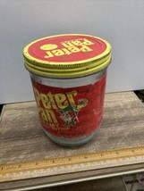 Vintage 70s Empty 3 Lb.Glass Peter Pan Smooth Creamy Peanut Butter Jar Metal Lid - £15.66 GBP