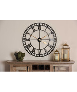 Constanza Classic Black and Gold Finished Metal Wall Clock - €73,03 EUR