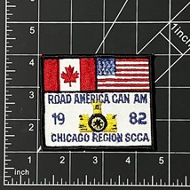 Road America Can Am Patch SCCA Chicago Region USA Canada Flags 1982 Vintage - $14.75