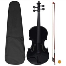  Violin Full Set with Bow and Chin Rest Black 4/4 - $183.94 CAD