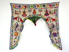 Vintage Welcome Gate Toran Door Valance Window Décor Tapestry Wall Hanging DV53 - £43.65 GBP