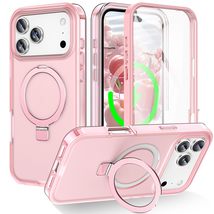 Case for iPhone 17 Air (Color: Pink) Built-in Screen Protector Ring Hard... - $50.00