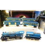 MTH TRAINS - BLUE COMET TINPLATE 1062-1 #263E STEAM LOCO & 4  CAR SET- W16 - $1,040.25