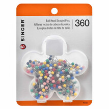 Singer Ball Head Straight Pins Size 17 360ct - £6.25 GBP