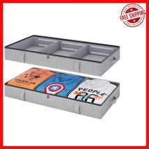 Low Profile Under Bed Storage Bins with Transparent Lid - Strong Zipper ... - $1,076.26 MXN