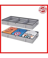 Low Profile Under Bed Storage Bins with Transparent Lid - Strong Zipper ... - $1,076.26 MXN
