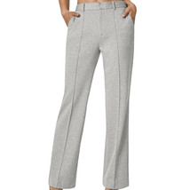 Halara Flex Gray Straight Leg Zip Up Stretchy Pants With Pockets Size Me... - £24.48 GBP