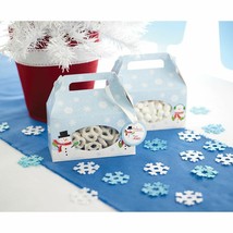 Snowman Cookie Treat Boxes with Handles and Gift Tags 4 Ct Box - £5.35 GBP
