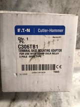 EATON Cutler Hammer 1pc C306TB1 Terminal Base Mount. Adapt. 3 Pole Open ... - $186.99