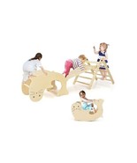 7-in-1 Indoor Climbing Toys for Toddlers with Reversible Ramp-Natural - ... - $215.18 CAD