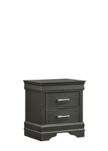 Modern Gray Wood Nightstand - £190.84 GBP