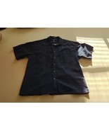 St. John’s Bay Island Style Black Men&#39; Size 2XL Shirt Button-Up Short Sl... - £8.23 GBP