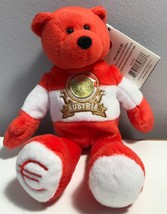 Limited Treasures Austria Euro Coin Stuffed Plush Bear NEW Osterreich Co... - $7.99