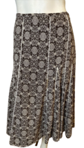 Ann Taylor Loft Brown and Cream Lined A Line Skirt Size 8 - $12.34