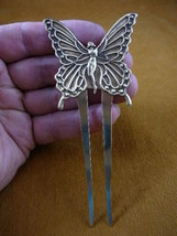CH-BUTTERFLY-1 Butterfly pixie fairy wings brass hair pin pick stick HAIRPIN - £15.68 GBP