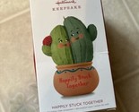 2018 Hallmark Keepsake HAPPILY STUCK TOGETHER Cactus Christmas Tree Orna... - $17.75