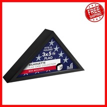Elegant Black Flag Display Case for 3x5&#39; Ceremonial Flags - Tribute &amp; Decor - $40.58