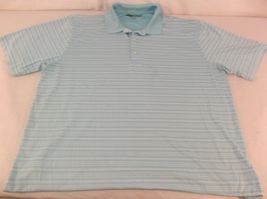 Greg Norman Light Blue GOLF POLO Shirt XXL PlayDry Casual 2XL REFLECTS SUN - $13.49